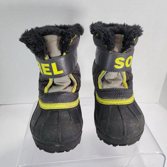Sorel Kids Boys Winter Commander Boots Black Snow Insulated Sledding Toddler 6 - Picture 2 of 7